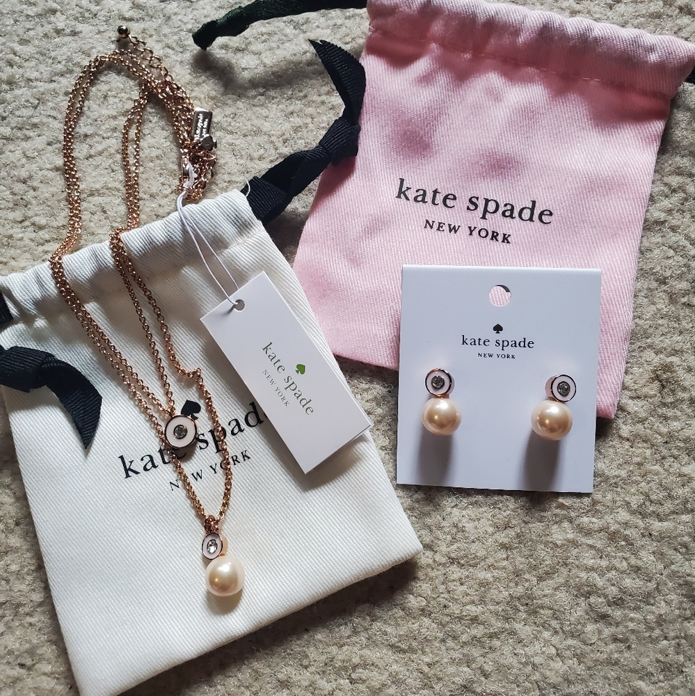 Kate spade necklace and earrings set